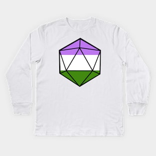 Genderqueer Pride d20 Kids Long Sleeve T-Shirt